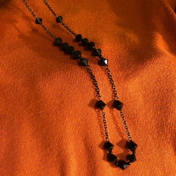 Anne Klein Jewelry - AK Black bead and chain EUC